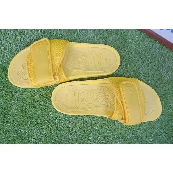 Pharrell Williams x Adidas Boost Slide 'Bold Gold' - Men's Size 8